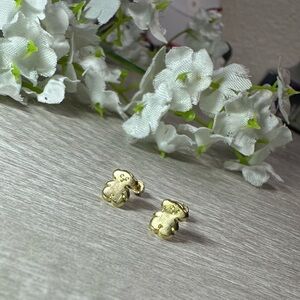Baby Girl 10k gold bear earrings